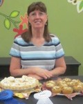 Selma Courll and her two award-winning pumpkin dishes.